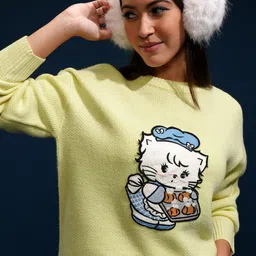 ESPYR By Tokyo Talkies Women Embroidered Pullover with Embellished Detail-picture-31