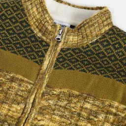 Blue Giraffe Boys Abstract Self Design Mock Collar Pure Acrylic Pullover image 3