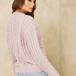 Styli Women Cable Knit Pullover image 4