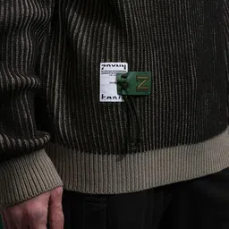 HIGHLANDER Men Self Design Round Neck Pullover image 3