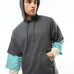 Bewakoof Heavy Duty Hooded Drop Shoulder Sleeves Oversized T-shirt-picture-49