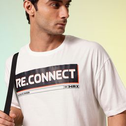 HRX by Hrithik Roshan Men Printed Drop-Shoulder Sleeves Oversized Pure Cotton T-shirt-picture-8