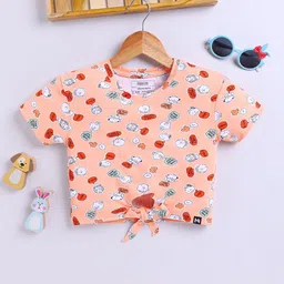 YK X Minute Mirth Girls Peanuts Printed Waist Tie-Ups Crop Top-picture-36