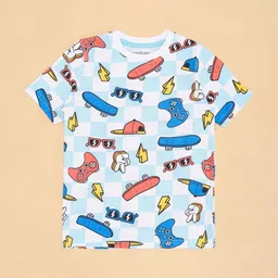 Pantaloons Junior Boys Conversational Print Round Neck T-shirt image 2