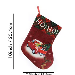 TIED RIBBONS Set Of 3 Patterned Fabric Stockings Christmas Tree Ornament image 4