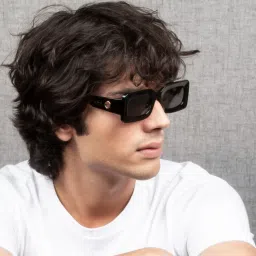 TED SMITH Iconic Rectangular Polarized Grey Sunglasses for Mens Womens image 1