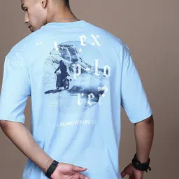 The Roadster Lifestyle Co. Men Graphic Printed Round Neck Cotton Oversized T-Shirt-picture-31