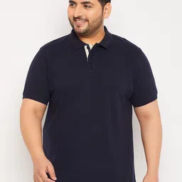 Club York Plus Size Polo Collar Cotton T-Shirt-image-90