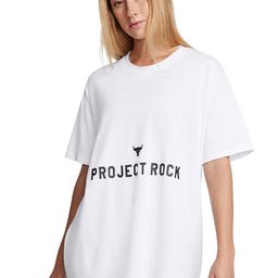 UNDER ARMOUR Women Typography Printed Round Neck Cotton Oversized T-shirt-picture-19