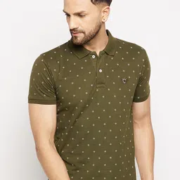 Camey Men Green Printed Polo Collar T-shirt-picture-21