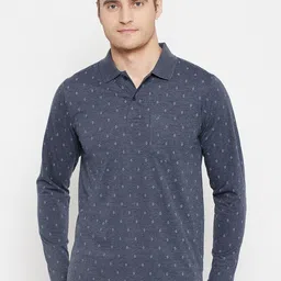Camey Men Blue & rabbit Printed Polo Collar T-shirt-picture-10