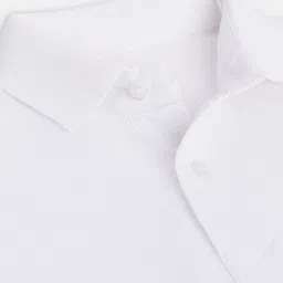 Gini and Jony Infant Boys White Polo Collar Cotton T-shirt image 3