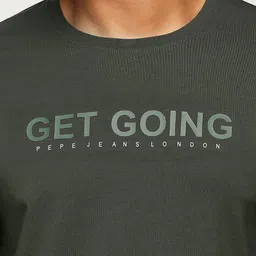 Pepe Jeans Typography Printed Raw Edge Slim Fit T-shirt image 2