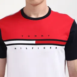 Tommy Hilfiger Men Colourblocked Printed Round Neck T-shirt image 2