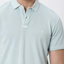 Mufti Floral Printed Polo Collar Short Sleeves Slim Fit T-shirt image 2