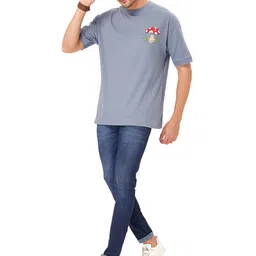 ZU Graphic Printed Round Neck Half Sleeve Cotton Oversized T-shirt-picture-35