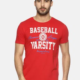 Masculino Latino Men Red Pure Cotton Typography Printed T-shirt-picture-28