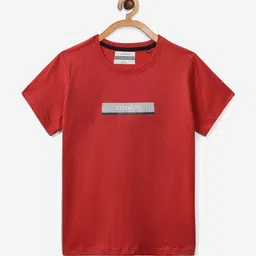 Octave Boys Red Geometric Printed T-shirt-picture-40
