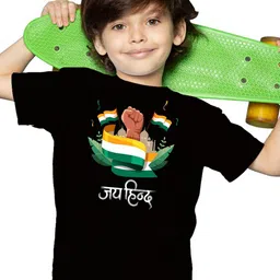 BRATMA Girls Graphic Striped Round Neck Regular Fit T-shirt-picture-25