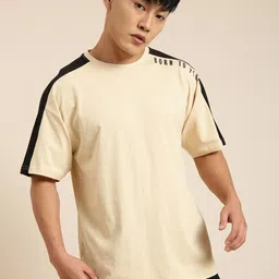 Joven Pure Cotton Drop Shoulder Sleeves Oversize T-Shirt-picture-57