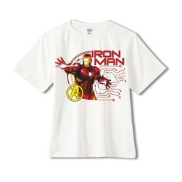 Wear Your Mind Boys Iron Man Printed V-Neck Applique T-shirt-picture-14