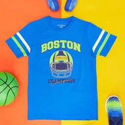 Pantaloons Junior Boys Typography Printed Cotton T-shirt-picture-32