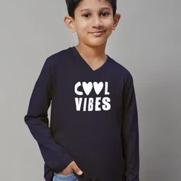 Friskers Boys Typography Printed V-Neck Bio Wash Casual T-shirt-picture-55