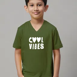 Friskers Boys Typography Printed V-Neck Cotton T-Shirts-picture-24