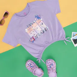 Pantaloons Junior Girls Graphic Printed Pure Cotton T-shirt-picture-20