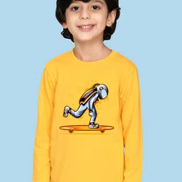 NUSYL Boys Graphic Printed Round Neck Long Sleeves Cotton T-shirt-picture-17