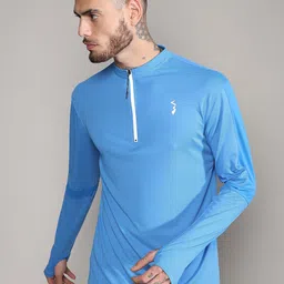 Campus Sutra Men Mandarin Collar Applique T-shirt-picture-49