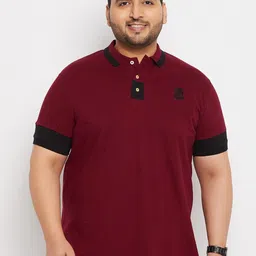 bigbanana Men Plus Size Polo Collar Bio Finish Pure Cotton T-shirt-image-40
