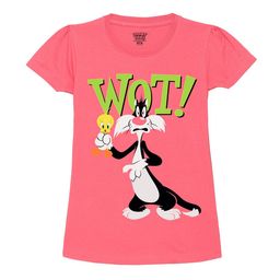 Wear Your Mind Girls Sylvester Printed Pure Cotton T-shirt-picture-5
