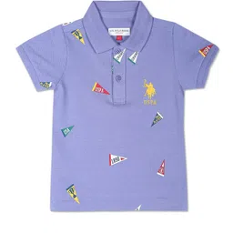 U.S. Polo Assn. Kids Boys Conversational Printed Polo Collar Pure Cotton T-shirt-picture-30
