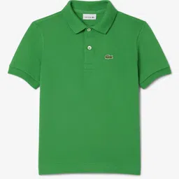 Lacoste Unisex Kids Solid Polo Collar Cotton T-shirt-picture-34