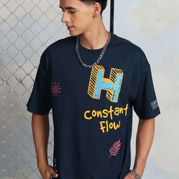 HIGHLANDER Oversized Typography Printed Drop-Shoulder Sleeves T-shirt-picture-46