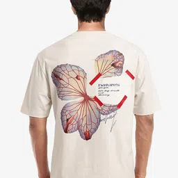 RARE RABBIT Men Graphic Printed Graphic Print Others Round Neck Cotton Oversized T-Shirt-picture-34