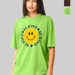 Leotude Women Printed Applique T-shirt-image-43