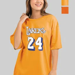 Leotude Women Printed Applique T-shirt-image-70