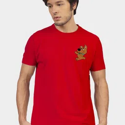 Greylongg Men Scooby-Doo Typography Printed Round Neck Cotton T-shirt-image-85