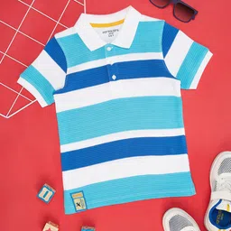 Pantaloons Junior Boys Striped Polo Collar Cotton T-shirt-picture-25