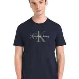 Calvin Klein Jeans Men Typography Printed Round Neck Cotton T-shirt-picture-18