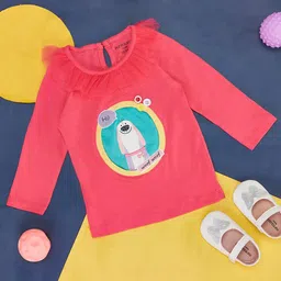 Pantaloons Baby Infant Girls Printed Round Neck Cotton T-shirt-picture-11