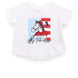 U.S. Polo Assn. Kids Girls Graphic Printed Pure Cotton T-shirt-picture-31