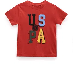 U.S. Polo Assn. Kids Boys Typography Printed Pure Cotton T-shirt-picture-18