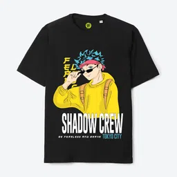 YK Graphic Printed Oversized Fit Pure Cotton T-Shirt-image-0