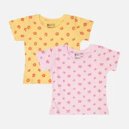 Bodycare Infant Girls Pack of 2 Printed Cotton T-shirts-picture-41
