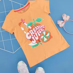 Pantaloons Junior Girls Typography Printed Round Neck T-shirt-image-75