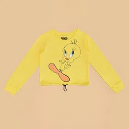 Pantaloons Junior Girls Printed Round Neck Cotton Relaxed Fit Tshirt-image-58