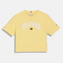 Tommy Hilfiger Girls Typography Printed Applique T-shirt-image-86